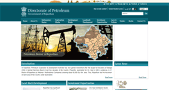 Desktop Screenshot of petroleum.rajasthan.gov.in